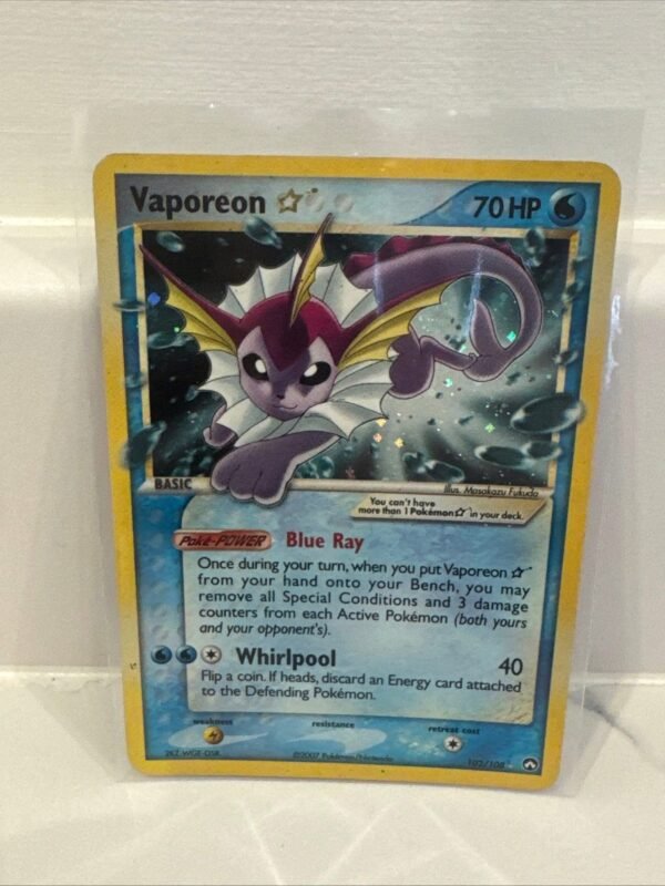 Vaporeon Gold Star Pokémon Card